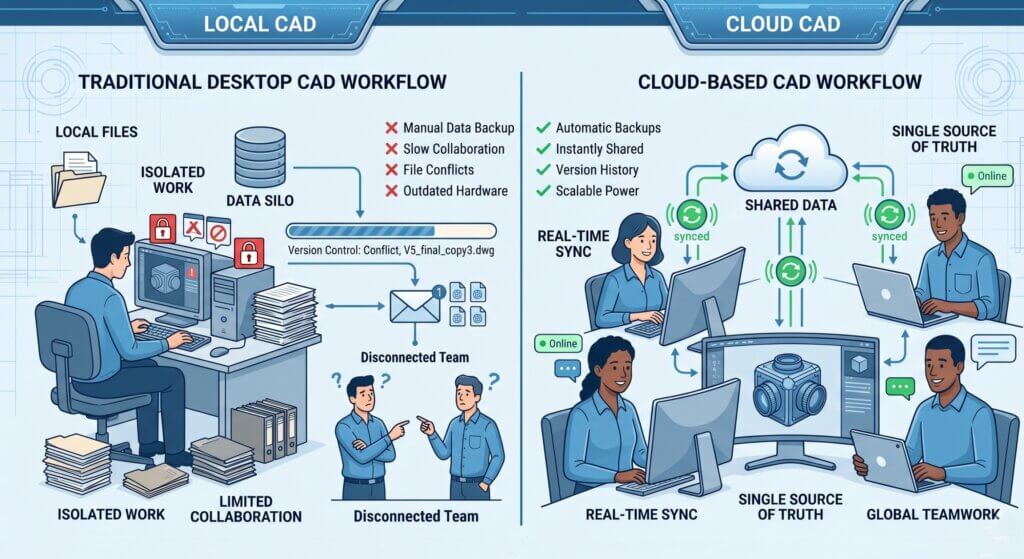 SOLIDWORKS Desktop vs 3DEXPERIENCE cloud platform comparison