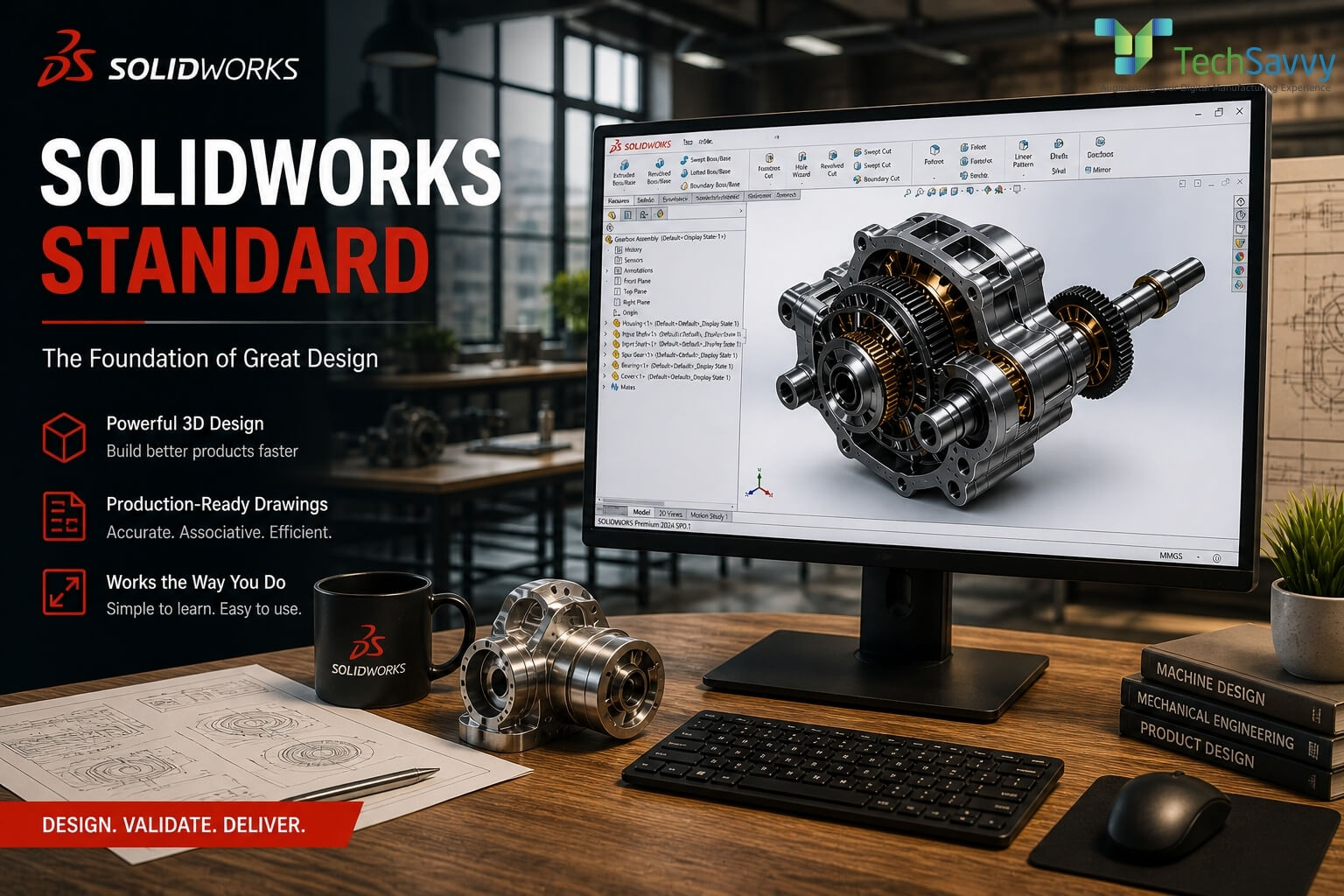 solidworks-standard-cad-design-engineer.jpg (2) SOLIDWORKS Standard CAD design interface used by mechanical engineer