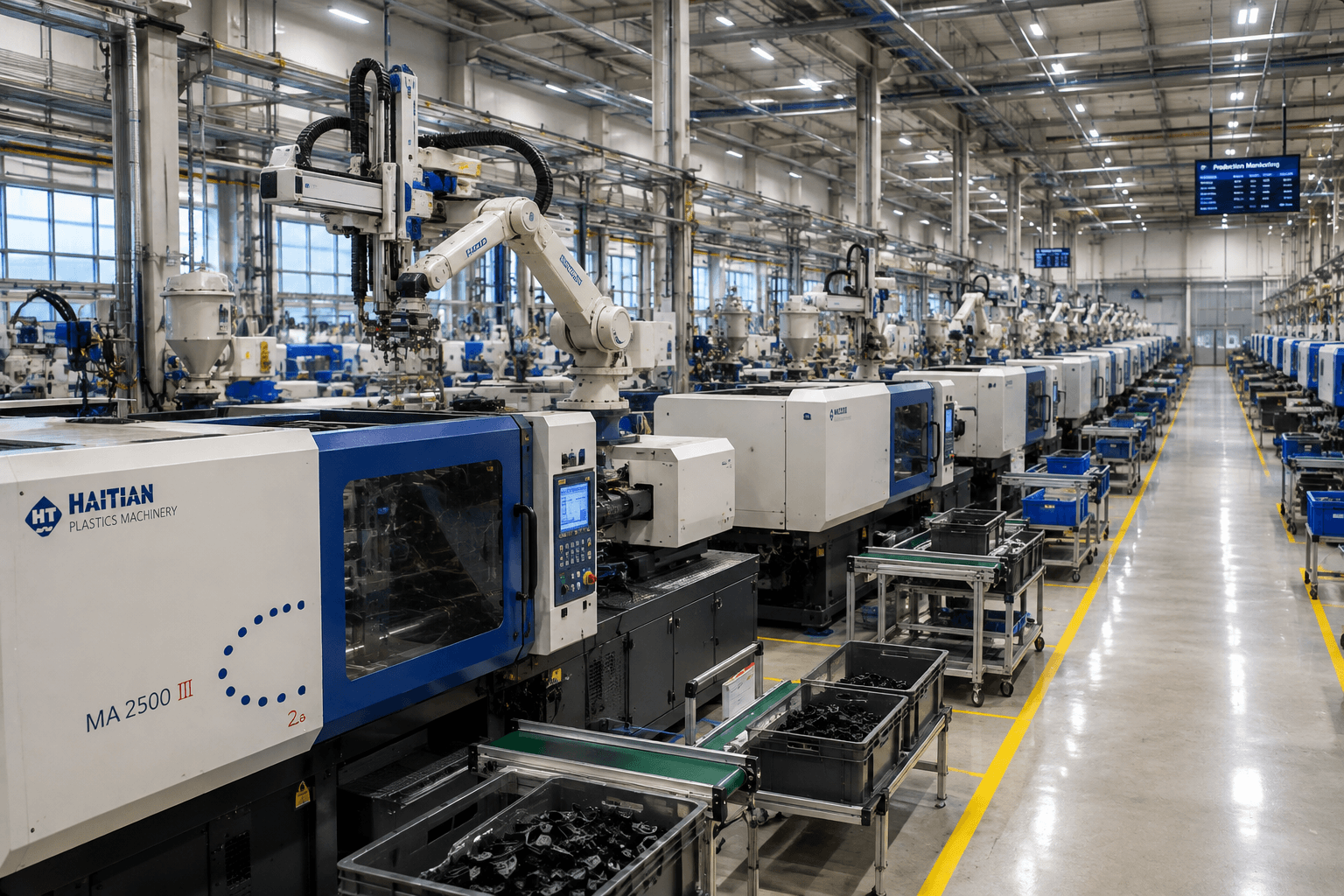 Plastic Components Inc. automated injection molding manufacturing facility