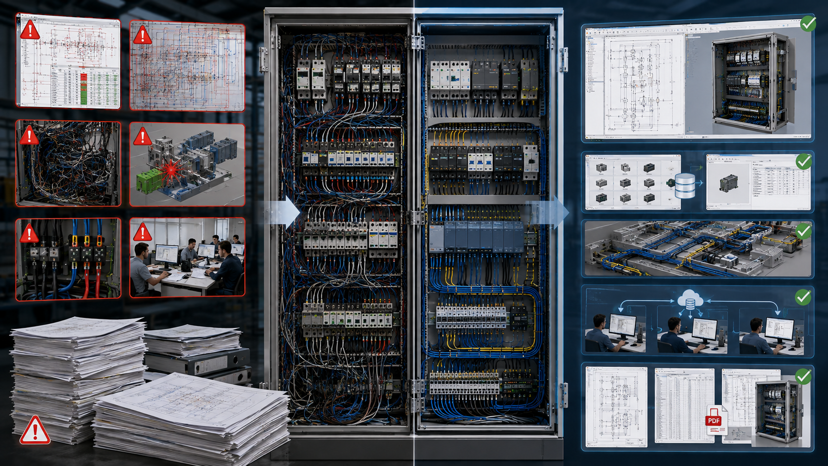 SOLIDWORKS Electrical panel wiring design challenges SOLIDWORKS Electrical panel and wiring design challenges including dense wiring, documentation and electrical mechanical coordination